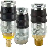 E-z-mate 系列快換陰接頭，扭轉(zhuǎn)開關(guān)空氣流通科技實力，符合 ISO 4414 排氣要求