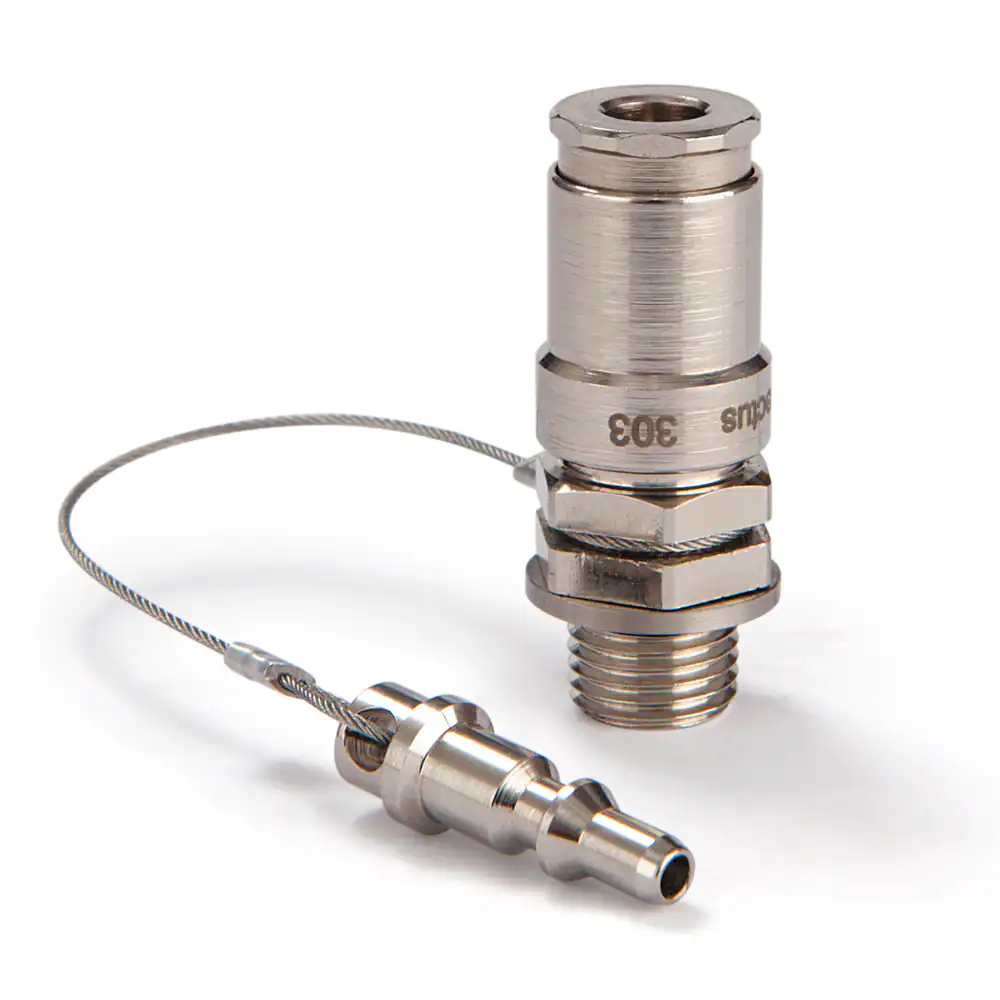 派克303系列快換接頭無障礙，符合ISO 6150 C 外形設計，用于鐵路應用