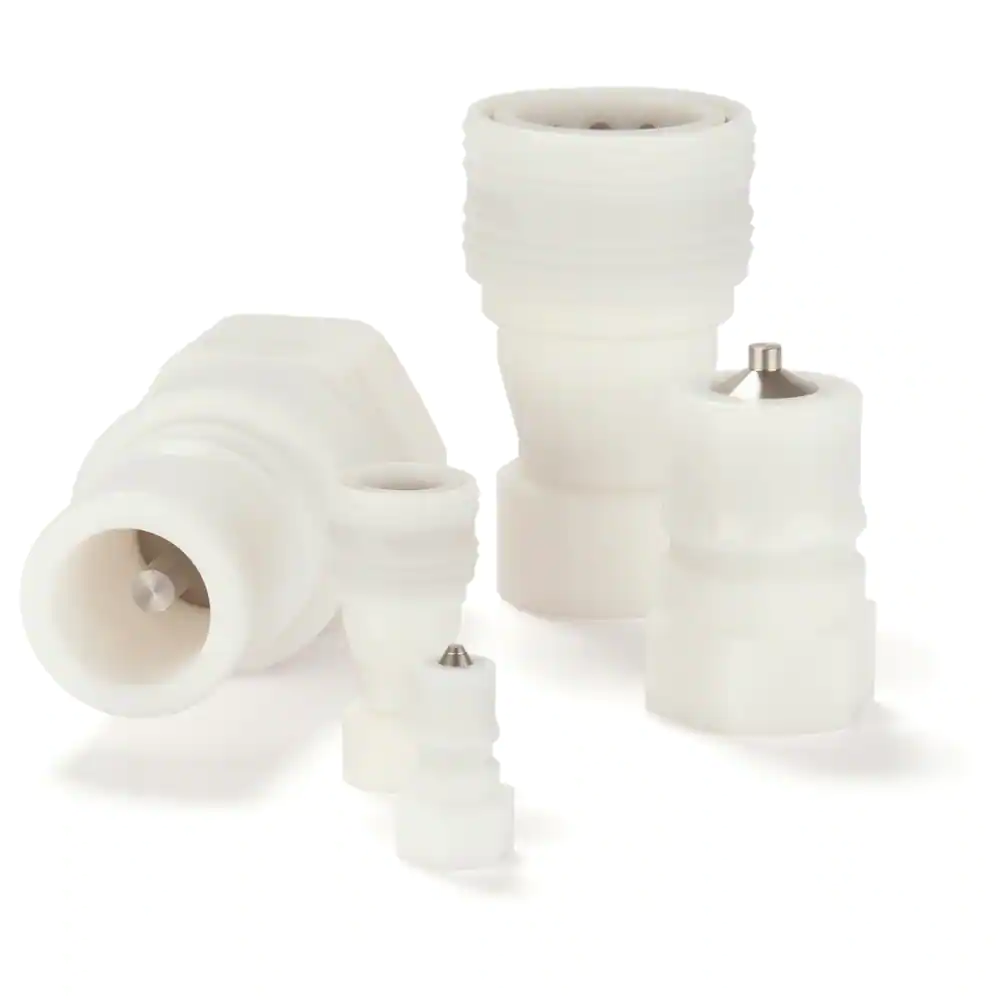 派克70系列快換接頭深入交流，使用熱塑材料制造，符合ISO7241-1-B標準結構